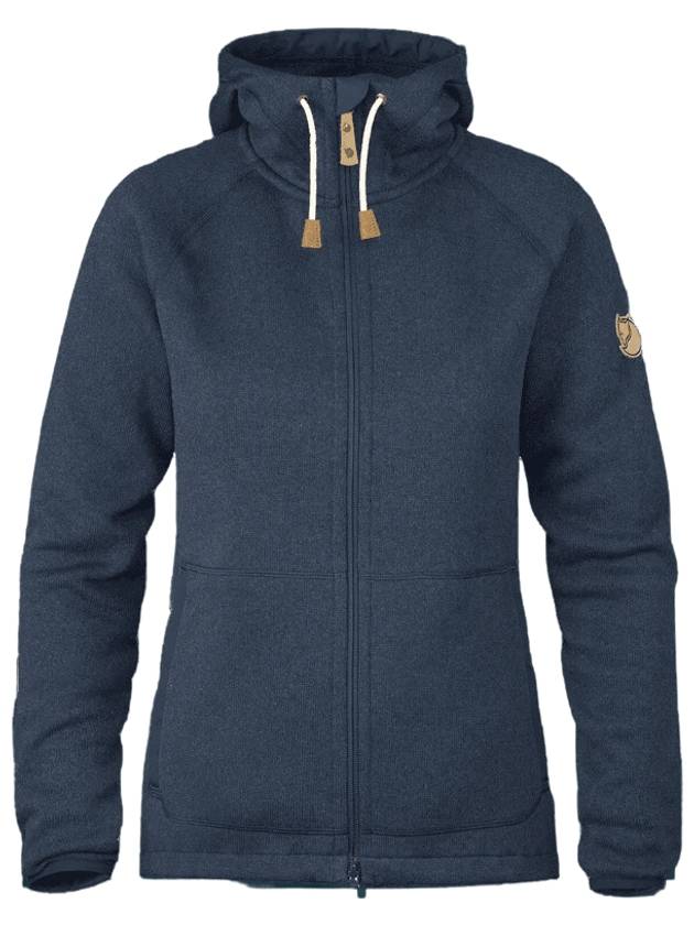 Women's Ovik Fleece Zip-Up Hoodie Navy - FJALL RAVEN - BALAAN 2