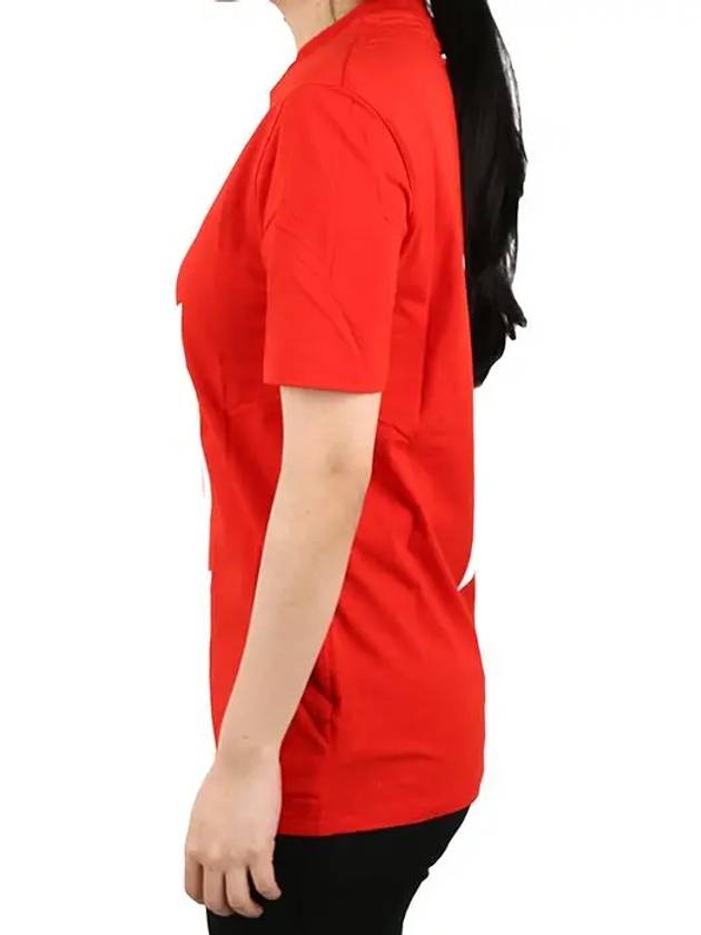 Women s Big Lightning Short Sleeve T Shirt Red PBJT478A - NEIL BARRETT - BALAAN 4