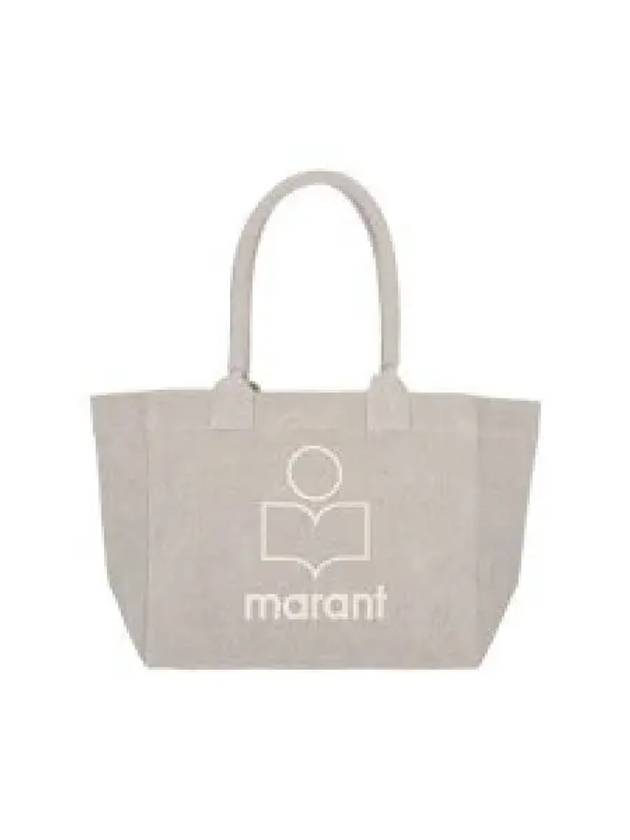 Yenky Zipper Logo Washed Cotton Tote Bag Light Grey - ISABEL MARANT - BALAAN 2