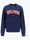 Crew Neck Print Sweatshirt Navy - SPORTY & RICH - BALAAN 2