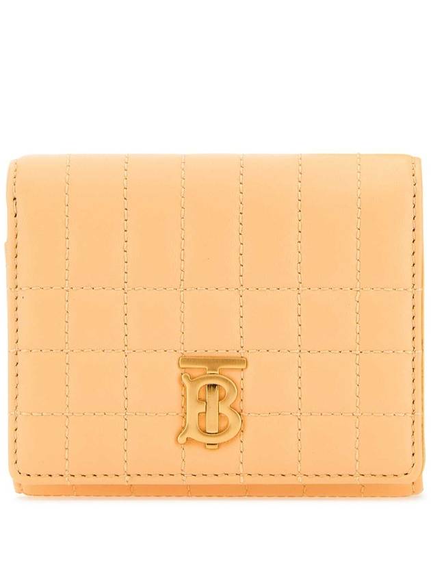 Lola Quilted Tri-Fold Half Wallet Light Beige - BURBERRY - BALAAN 1