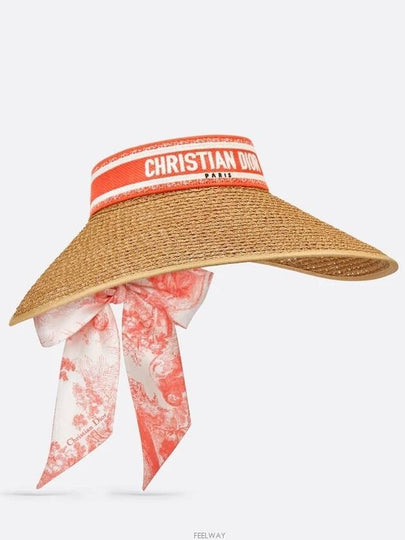 Riviera D Ocean Micha Scarf Visor Orange - DIOR - BALAAN 2