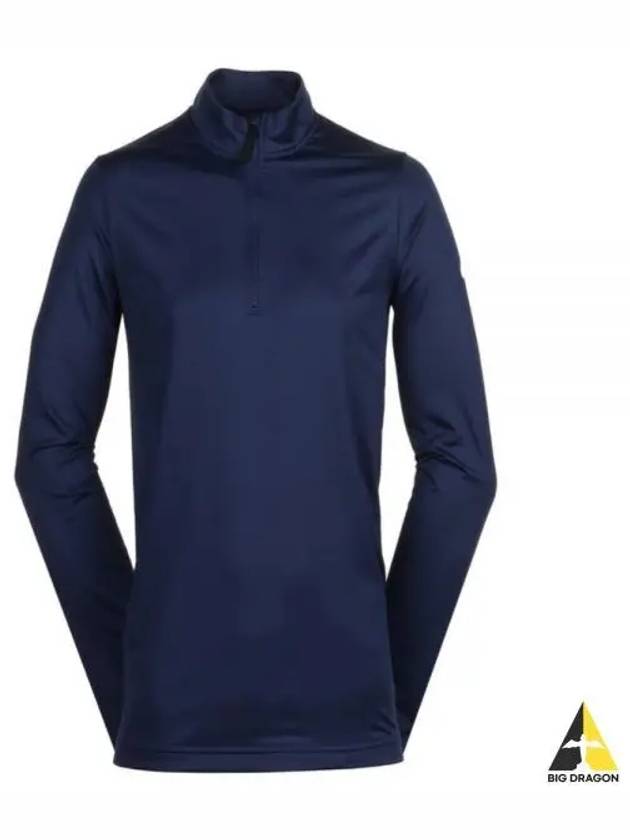 Golf Dri Fit Victory Half Zip Long Sleeve T-Shirt Navy - NIKE - BALAAN 2