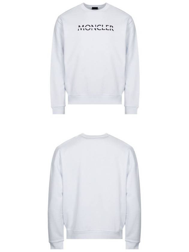 Tonal Logo Crew Neck Sweatshirt White - MONCLER - BALAAN 5