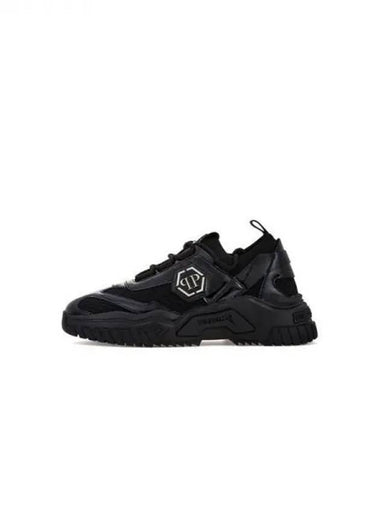 Men's Predator Knitted Sneakers Black 271858 - PHILIPP PLEIN - BALAAN 1