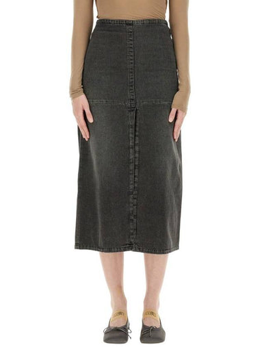 Mm6 Maison Margiela Long Denim Skirt - MAISON MARGIELA - BALAAN 1