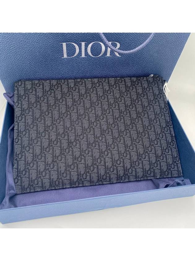 A4 Pouch Black  Oblique Jacquard - DIOR - BALAAN 4