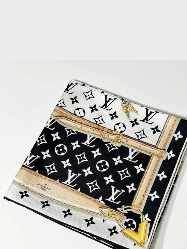 Monogram Confidential Square Scarf Black - LOUIS VUITTON - BALAAN 7