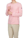 Minquiers Modern Stripe Long Sleeve T-Shirt White Pink - SAINT JAMES - BALAAN 5