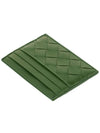 Intrecciato Leather Card Wallet Green - BOTTEGA VENETA - BALAAN 5