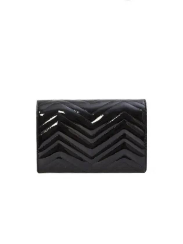 GG Marmont Matelasse Patent Mini Bag Black - GUCCI - BALAAN 3