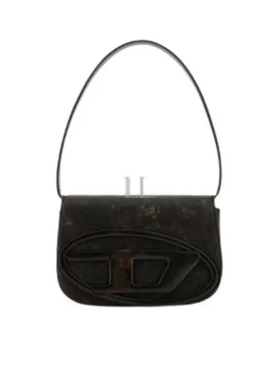 1DR Iconic Distressed Leather Shoulder Bag Dark Brown - DIESEL - BALAAN 2