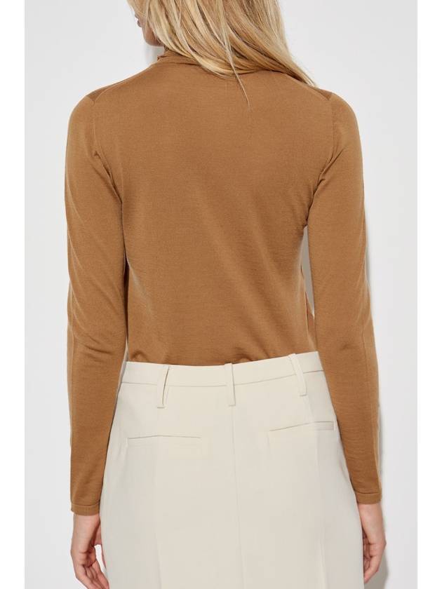 Max Mara Wool Turtleneck, Women's, Brown - MAX MARA - BALAAN 4