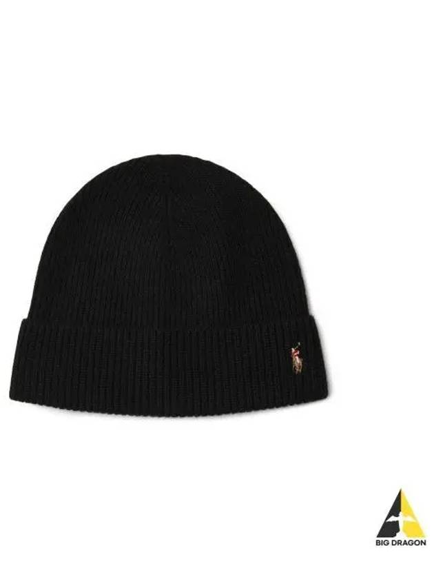 Signature Pony Wool Blend Beanie Black - POLO RALPH LAUREN - BALAAN 1