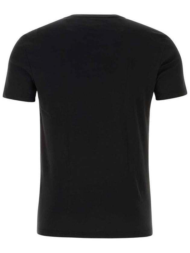 Cotton Crew Neck Short Sleeve T-Shirt Black - TOM FORD - BALAAN 3