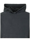 Snap Brushed Cotton Fleece Hoodie Lead Grey - STONE ISLAND - BALAAN 5