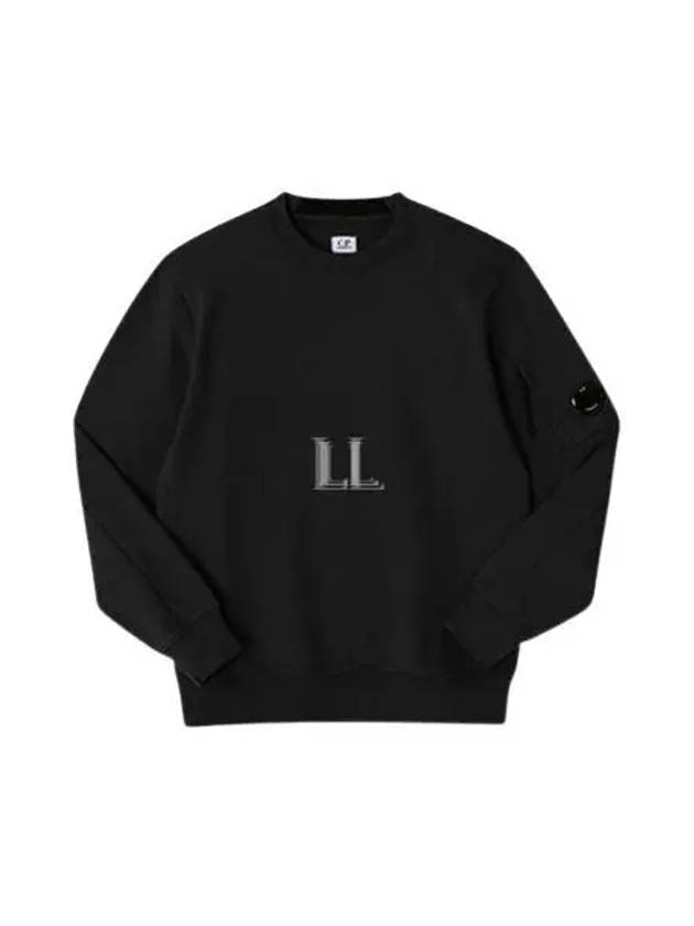 Diagonal Raised Fleece Lens Sweatshirt Black - CP COMPANY - BALAAN 2