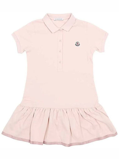 Kids Logo Patch Dress Pink 8I000 11 8496F 514 - MONCLER - BALAAN 1