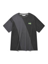 Tone on tone PHOS TeeCharcoal Unisex logo color combination short sleeve t-shirt charcoal - PHOS333 - BALAAN 2