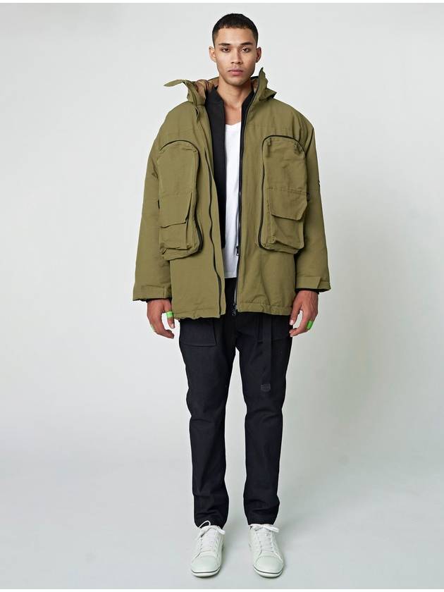 Add Cargo Pack Jumper Hooded Jacket Beige - ATHPLATFORM - BALAAN 5