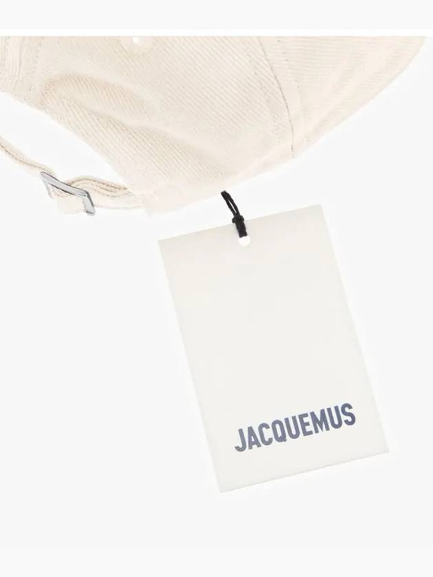 La Casquette Artichaut Fringe Metal Logo Ball Cap Off White - JACQUEMUS - BALAAN 4