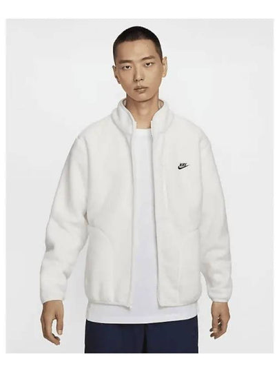 Sportswear Club Fleece Zip-Up Jacket White - NIKE - BALAAN 2