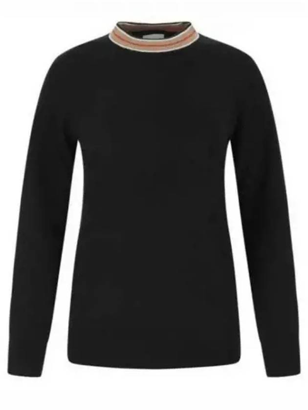 Tilda Cashmere Knit Top Black - BURBERRY - BALAAN.