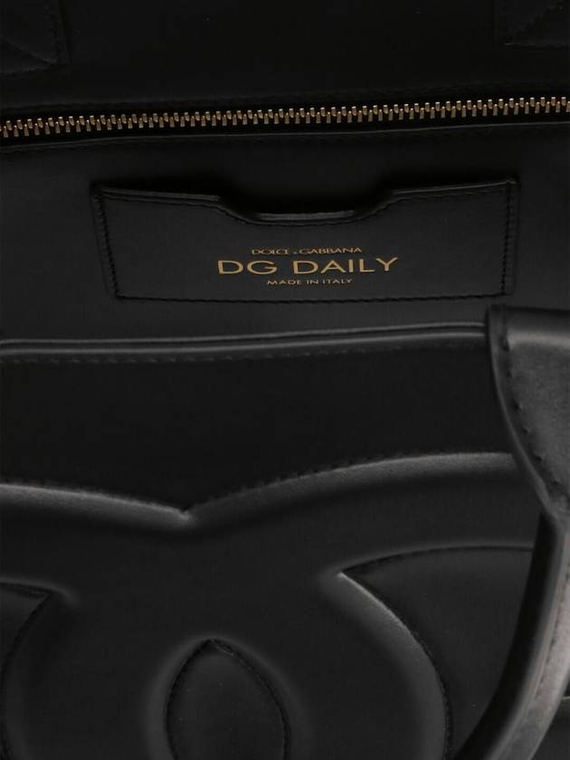 DG Logo Small Leather Tote Bag Black - DOLCE&GABBANA - BALAAN 5