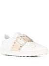 Men's Rockstud Untitled Low Top Sneakers White Gold - VALENTINO - BALAAN 4