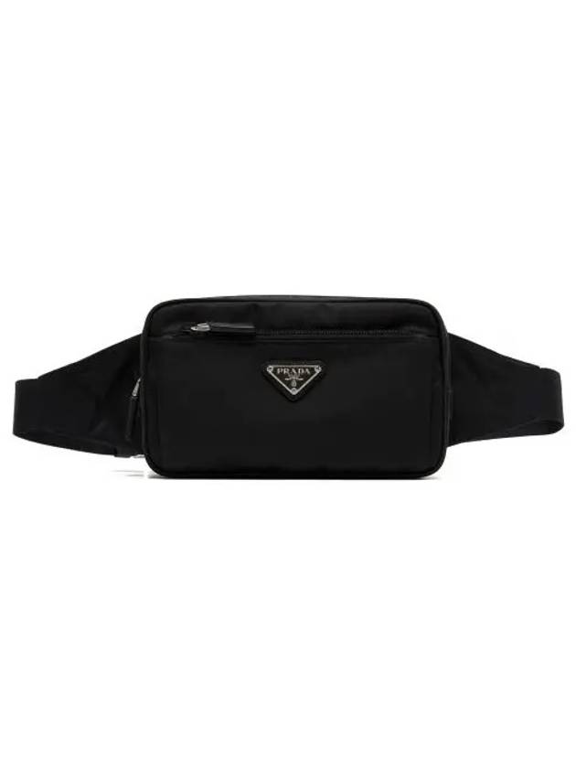 Re-Nylon And Saffiano Leather Belt Bag Black - PRADA - BALAAN 3