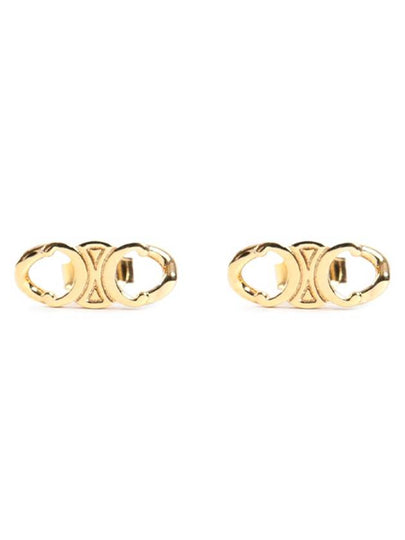 Triomphe stud earrings gold - CELINE - BALAAN 2