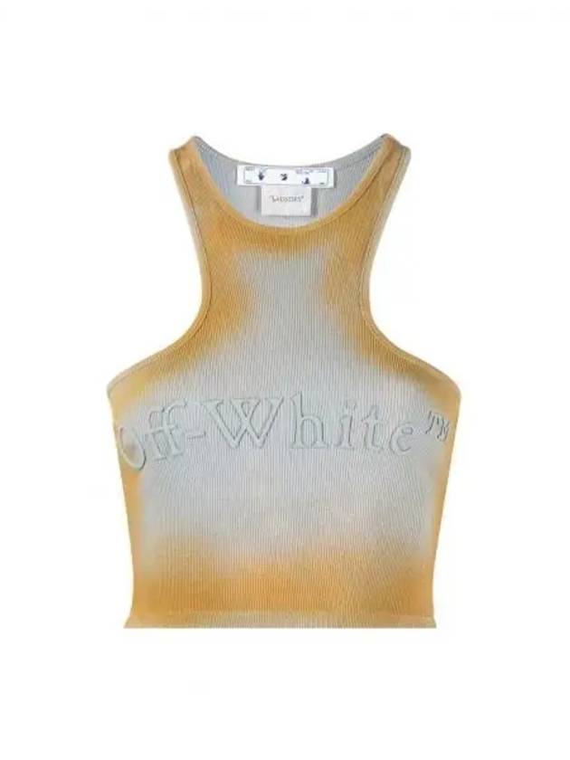 Roundary Cropped Logo Cotton Sleeveless Beige - OFF WHITE - BALAAN 2