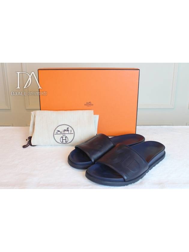 Women s Biarritz Sandals Slippers Dark Navy Size 42 Condition A - HERMES - BALAAN 1