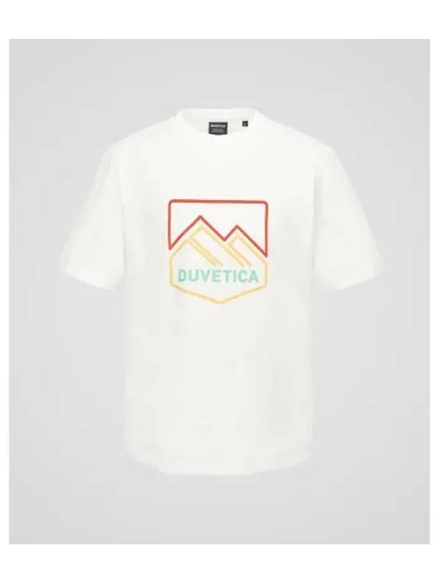 Ondaba Light Ivory Men s Short Sleeve T Shirt - DUVETICA - BALAAN 1