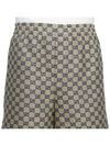 GG linen shorts beige - GUCCI - BALAAN 6