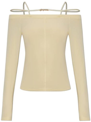 Jacquemus Top With Logo, Women's, Yellow - JACQUEMUS - BALAAN 1