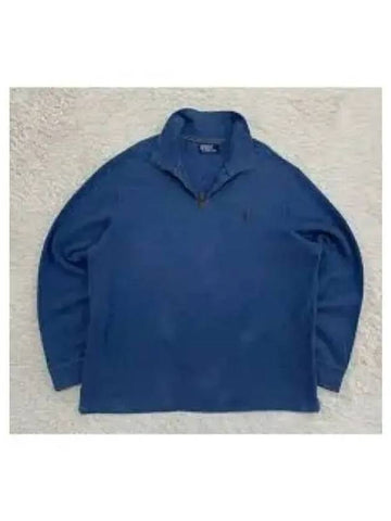 30 Points Cotton Quarter Zipper Sweater Blue - POLO RALPH LAUREN - BALAAN 1