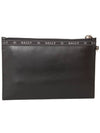 Benery Leather Clutch Bag Black - BALLY - BALAAN 3