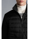 Men Logo Patch Padded Wool Cardigan Black - MONCLER - BALAAN 5