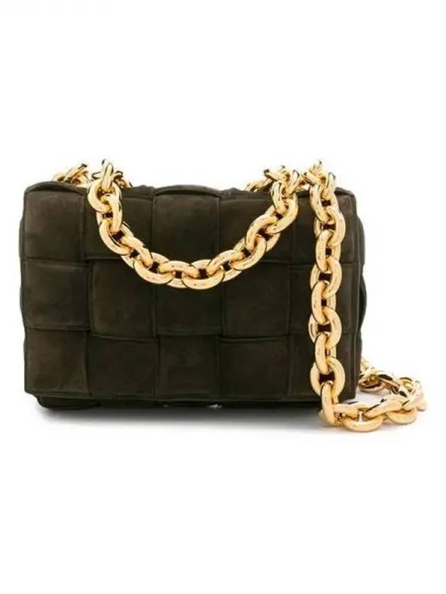 Chain Cassette Suede Shoulder Bag Fondente - BOTTEGA VENETA - BALAAN 2