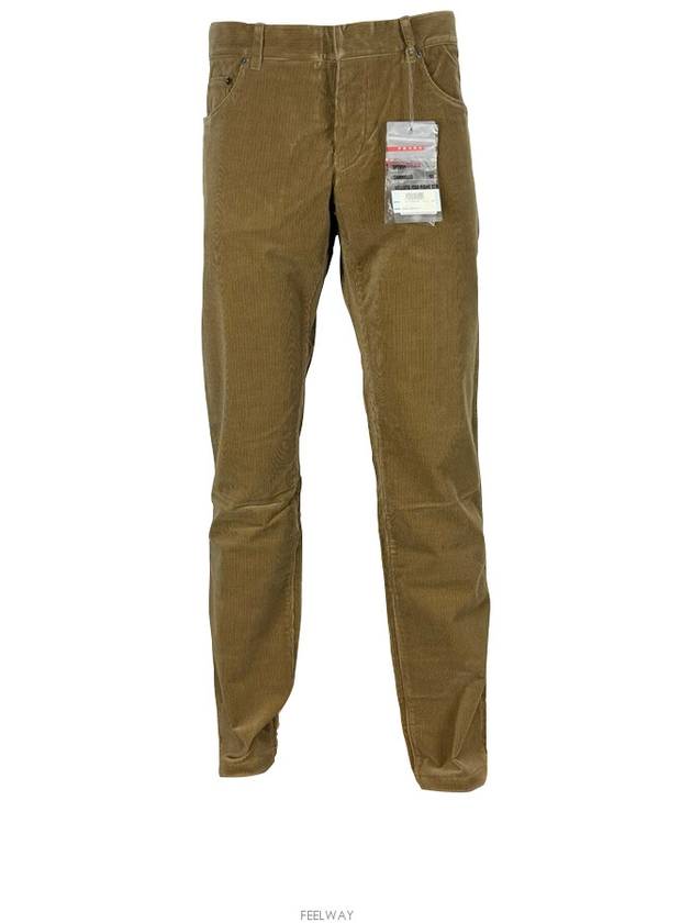 SPC95H CMD F0040 VELLUTO 1000 RIGHE Golden Pants - PRADA - BALAAN 1