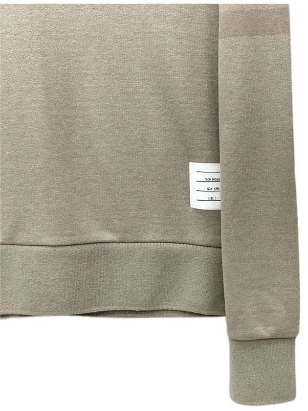 Classic Loopback Tonal 4 Bar Crewneck Knit Top Beige - THOM BROWNE - BALAAN 5