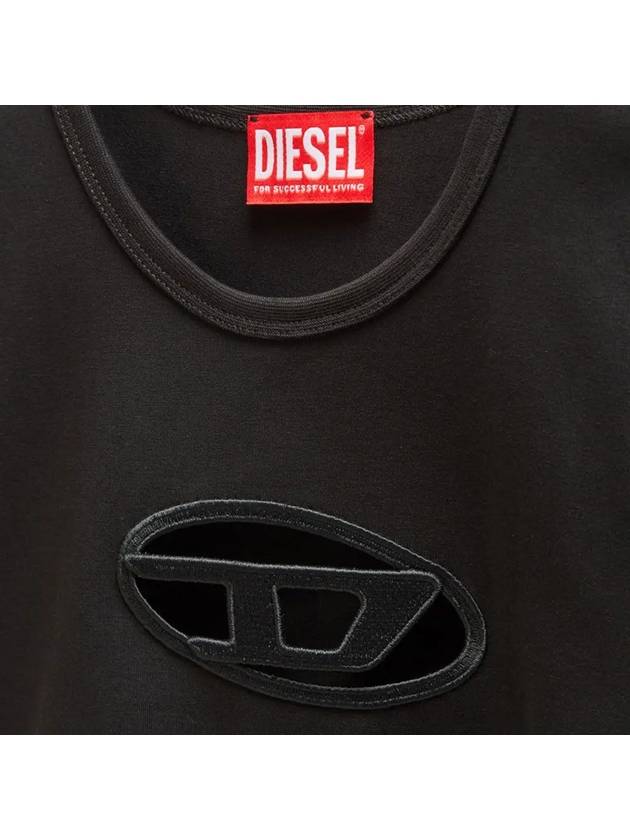 T Angie Peekaboo Logo Short Sleeve T-Shirt Black - DIESEL - BALAAN 3