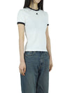 Bumpy Contrast Re-Edition Short Sleeve T-Shirt White - COURREGES - BALAAN 6