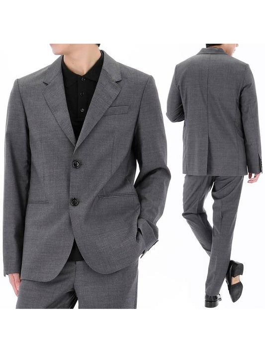 Two Button Wool Jacket Grey - AMI - BALAAN 2