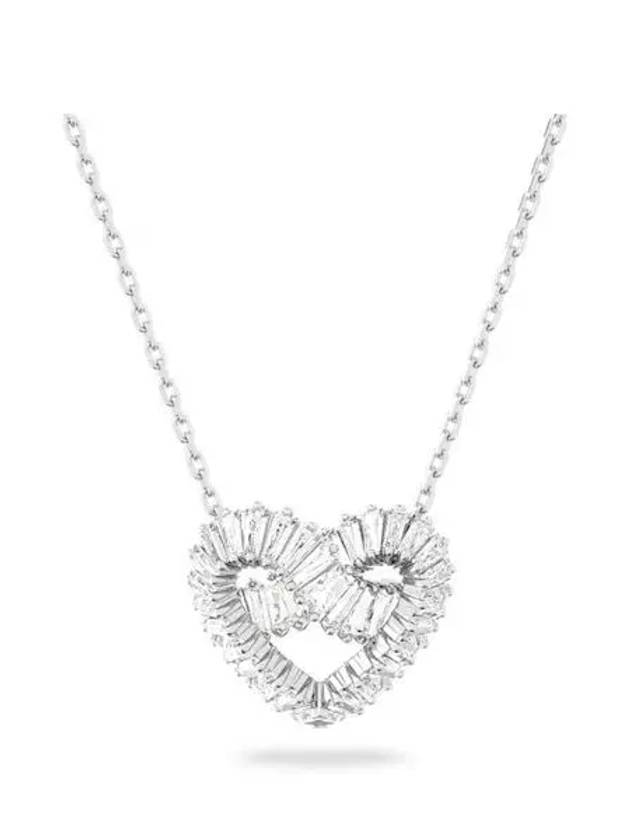 Matrix Heart Pendant Necklace Silver - SWAROVSKI - BALAAN 3