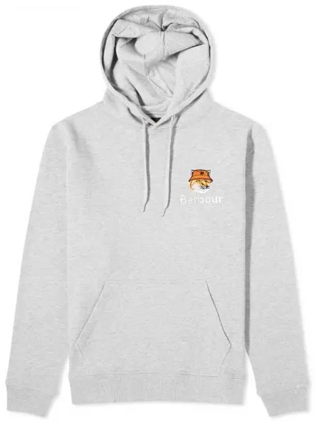 Fox Head Logo Hoodie Grey - BARBOUR - BALAAN 2