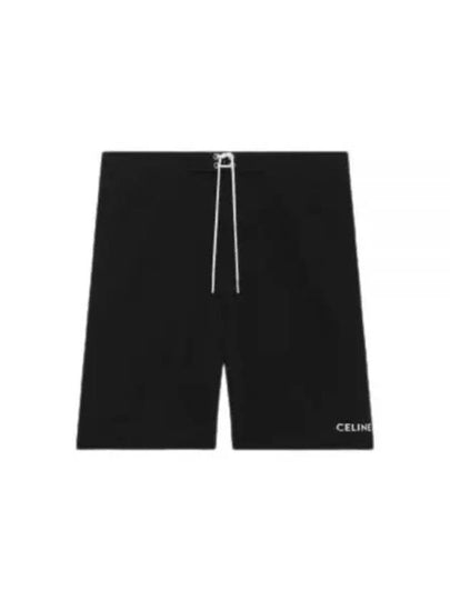 Logo Print Nylon Swimming Shorts Black - CELINE - BALAAN 2