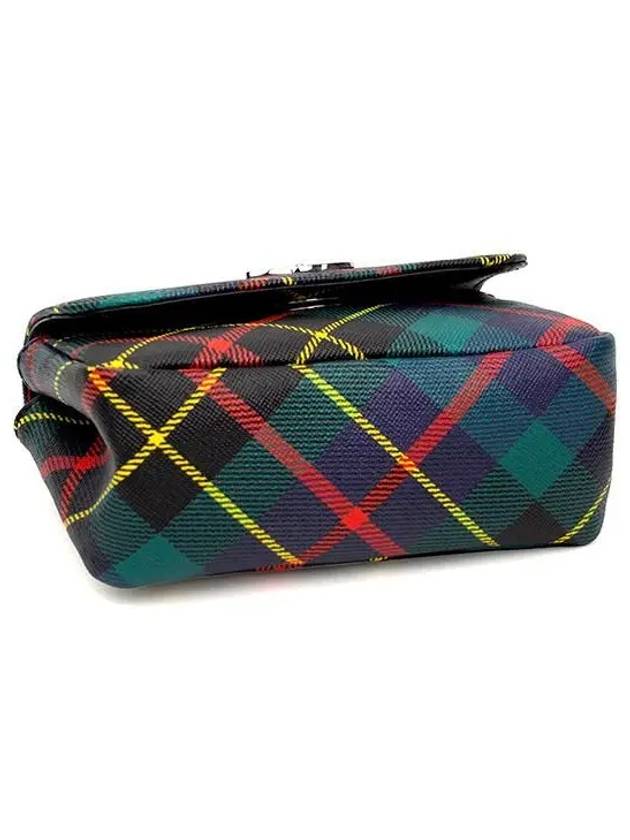 Derby small chain shoulder bag tartan check green - VIVIENNE WESTWOOD - BALAAN 3