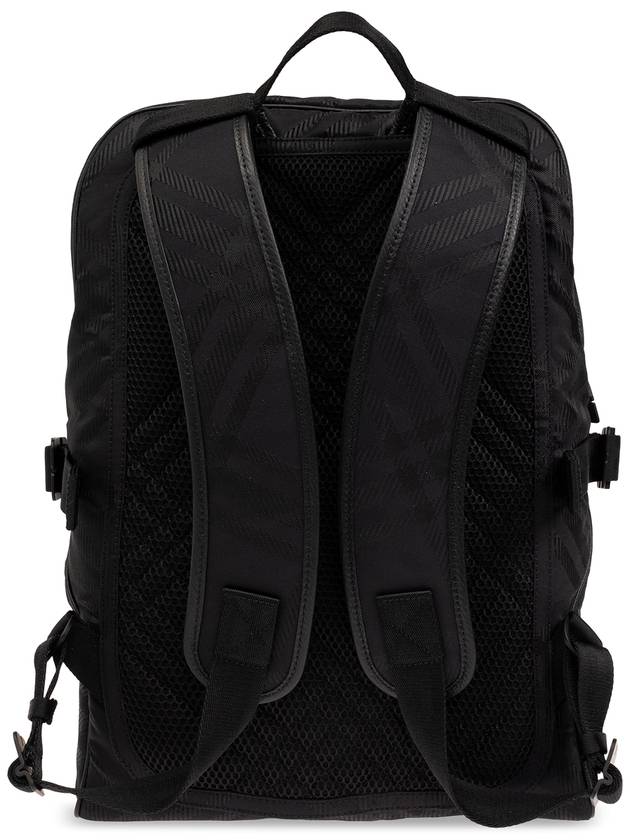 Check Print Jacquard Backpack Black - BURBERRY - BALAAN 4